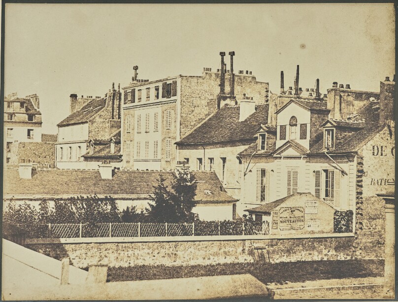 [Rooftops and Houses near the Batignolles Market]