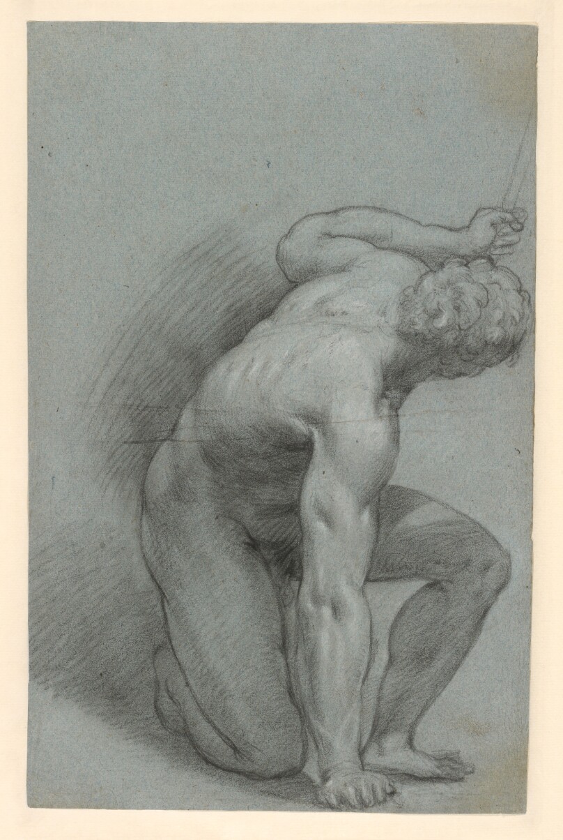 Kneeling Figure (recto); Reclining Figure (verso)