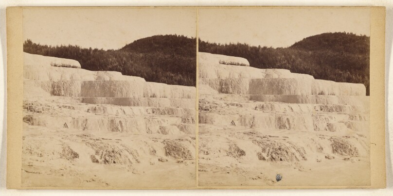 Pink Terrace. Destroyed in Volcanic Eruption, June 1886.