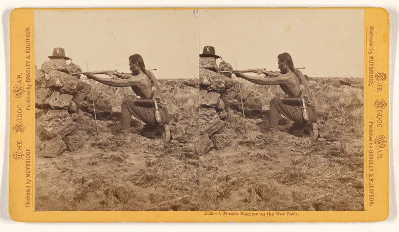 A Modoc Warrior on the War Path.