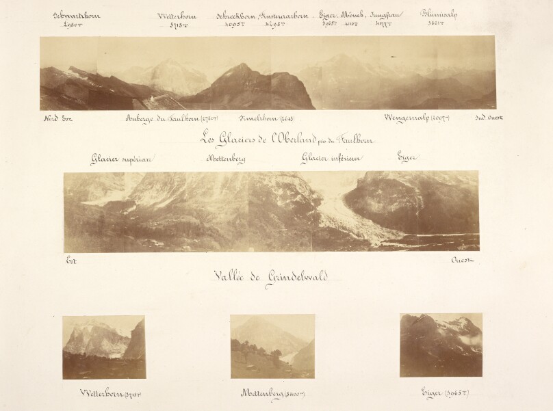 Les Glaciers de l'Oberland pris du Faulhorn et Vallée Grindelwald