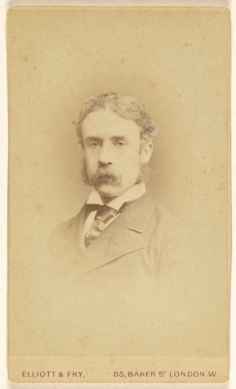 [Unidentified man in bushy moustache, in vignette-style]
