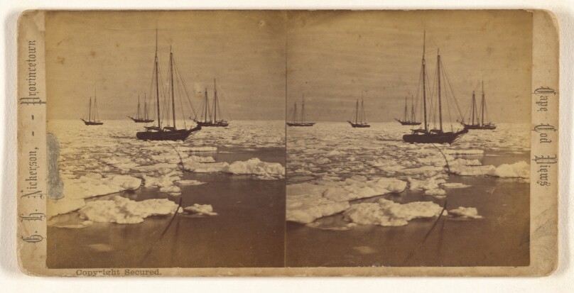 Ice Scenes, Cape Cod, Winter of 1875, Icebergs, Long Point.
