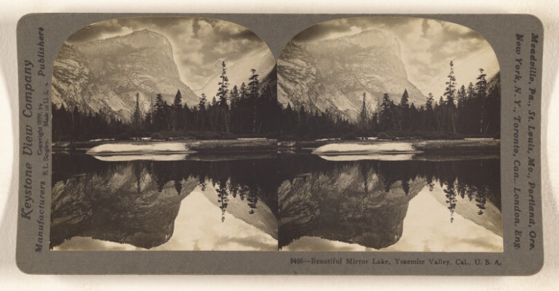 Beautiful Mirror Lake, Yosemite Valley, Cal., U.S.A.