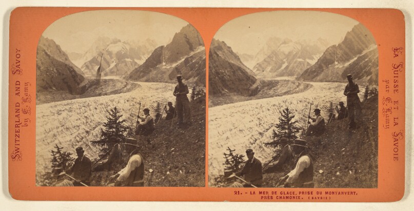 La Mer de Glace, prise du Montanvert, pres Chamonix. (Savoie)