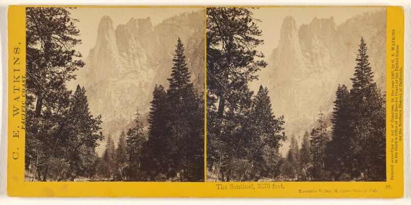 The Sentinel, 3270 feet, Yosemite Valley, Mariposa County, Cal.