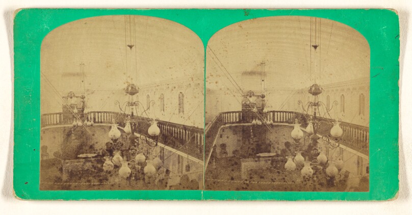 New Royal Mail Steamer "Quebec," Interior view of 1st Saloon.