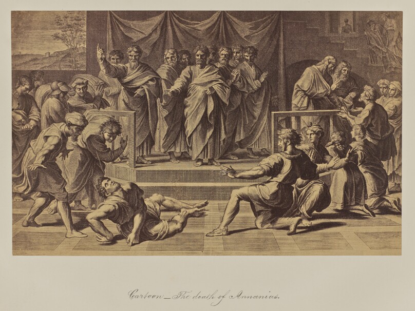 Cartoon - The death of Annanias.