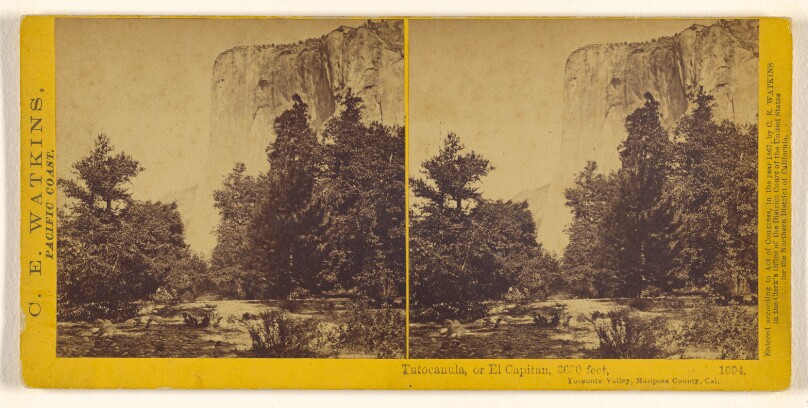 Tutocanula, or El Capitan, 3600 feet, Yosemite Valley, Mariposa County, Cal.