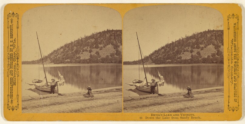 Devil's Lake and Vicinity. Down the Lake from Sandy Beach.