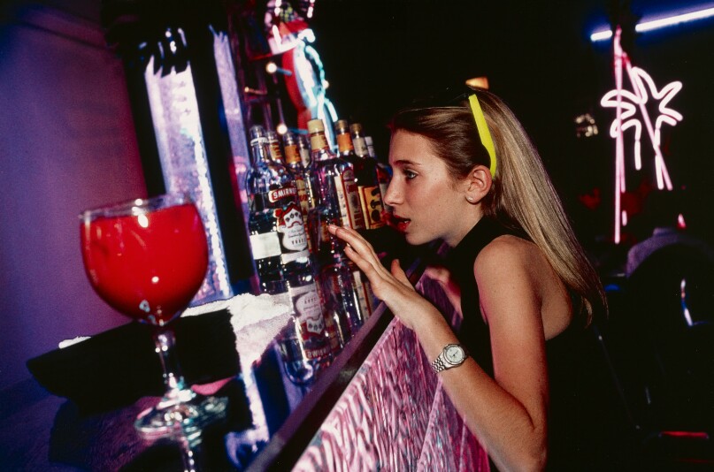 Jessica, 13, orders a nonalcoholic drink at a party, Beverly Hills