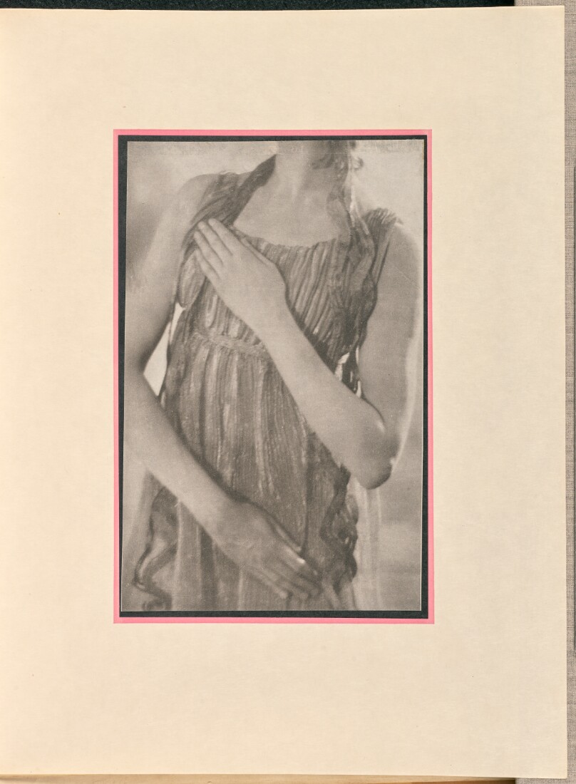 [Female dancer as a nymph, with arms on torso]