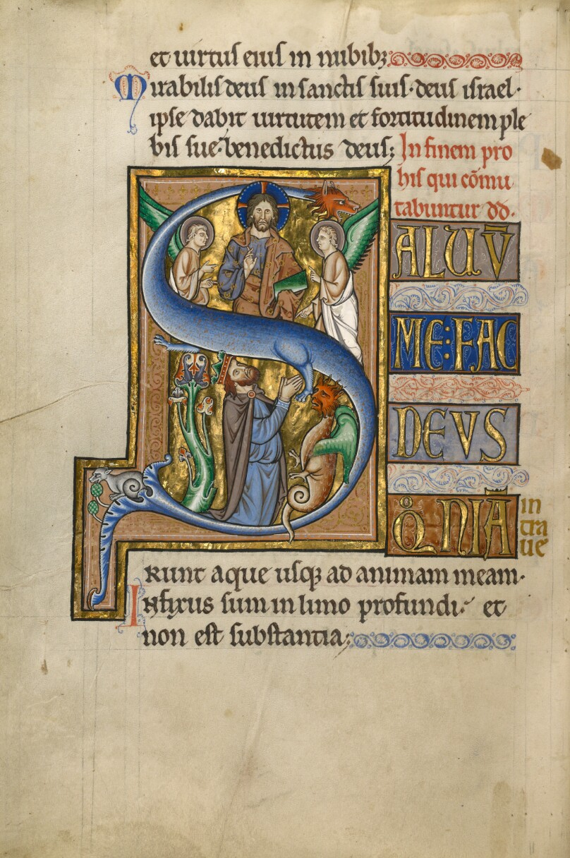 Initial S: David in Prayer