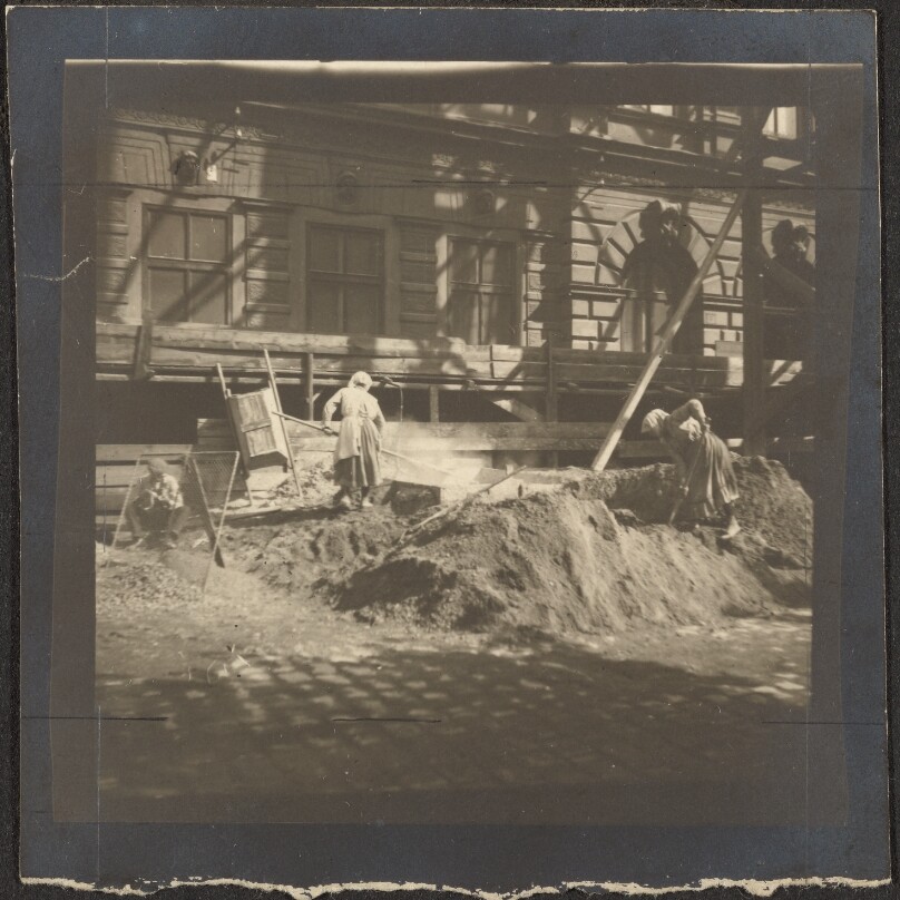 [Women digging]