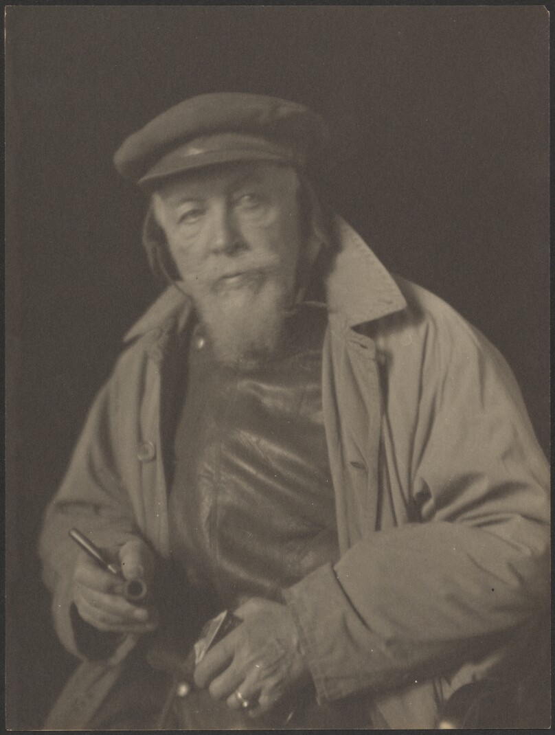 [Bearded Man with Cap and Pipe (Probably an Old Sea Captain)]