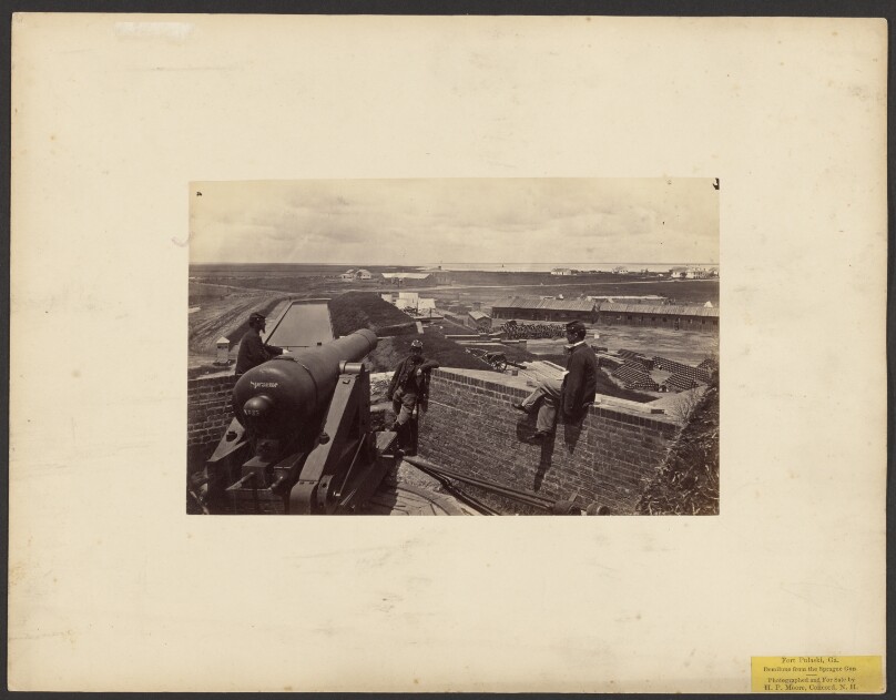 Fort Pulaski, Georgia. Demilune from the Sprague Gun
