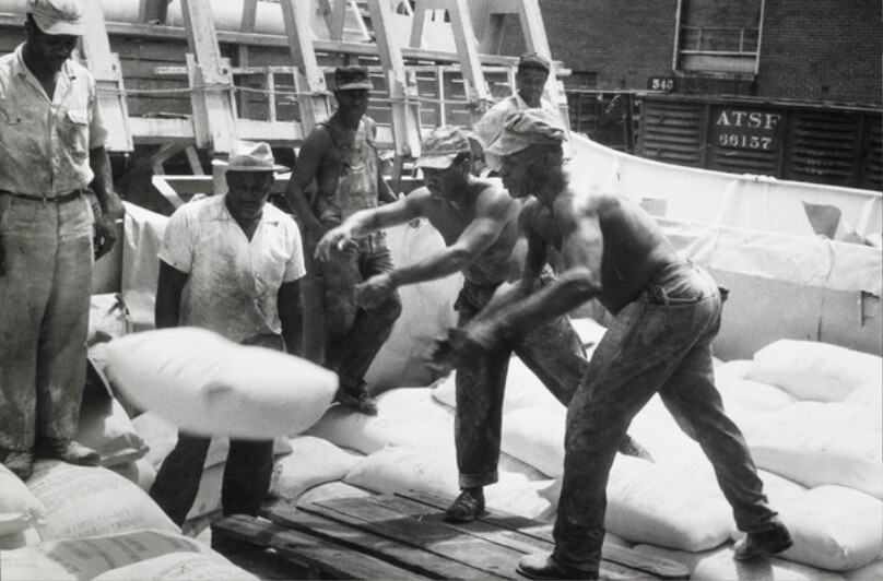 Loading Flour in Houston's Port
