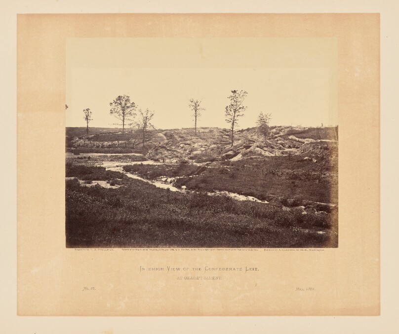 Interior View of the Confederate Line, at Gracie's Salient