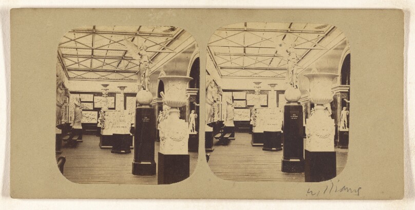 View in the Ancient Sculpture Gallery. [Crystal Palace, at Sydenham]