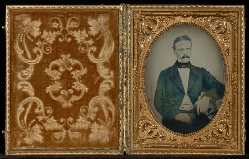 [Portrait of a Man with Mustache Looking to the Right]
