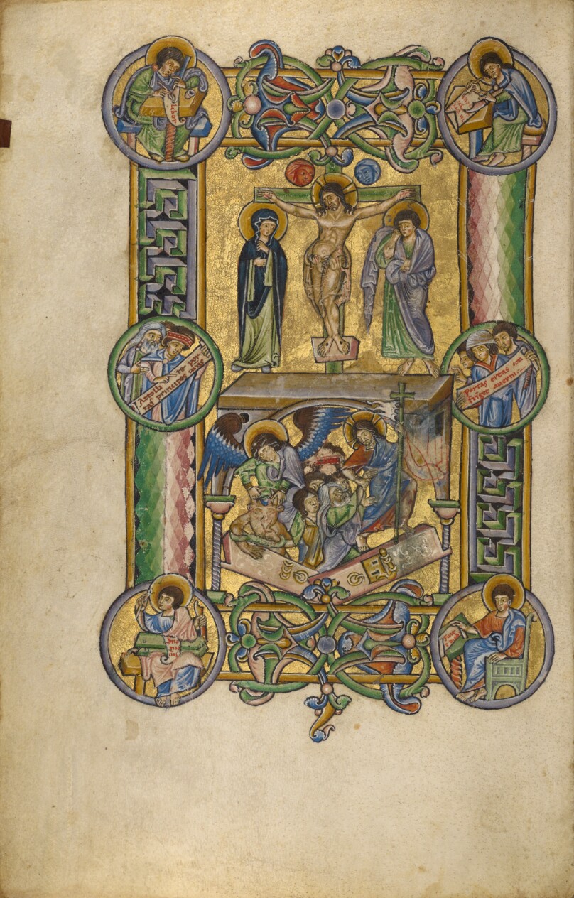 The Crucifixion and The Harrowing of Hell (Ms. Ludwig I 5 (83.MA.54), fol. 191v)