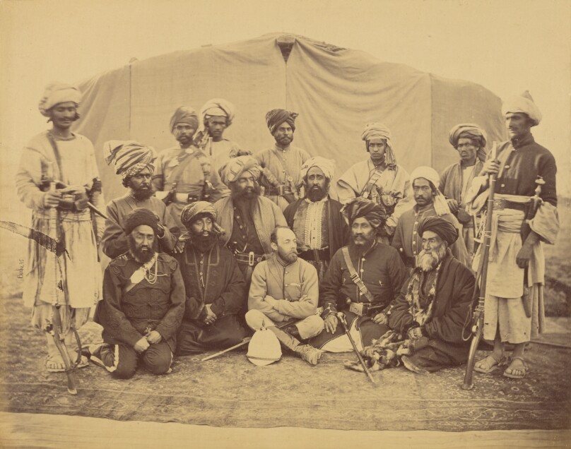 Major Cavagnari, C.S.I. and Chief Sirdars with Kunar Syud