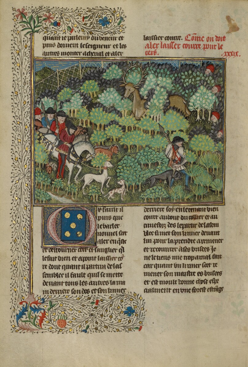 Hunters Pursuing a Deer