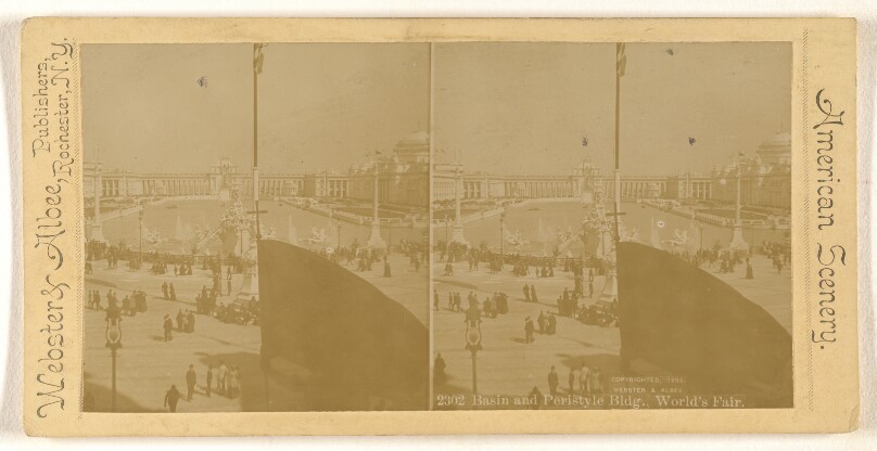 Basin and Peristyle from Mfgr's Bldg., World's Fair.