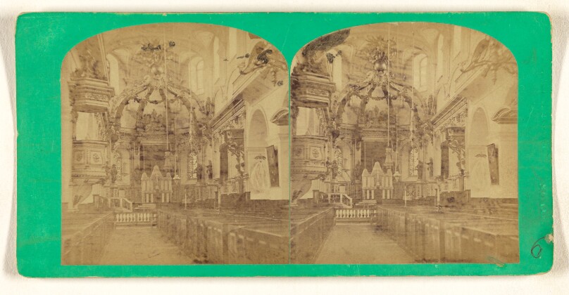 Interior of French Cathedral, Quebec.