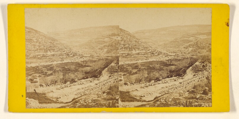 Jerusalem. Valley of Siloam, with the Well of Nehemiah (The place where the prophet Isaiah was martyred)