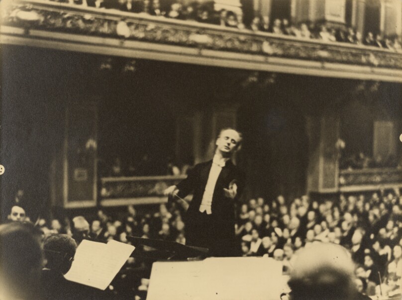 [Wilhelm Furtwängler Conducting the Orchestra at Queen's Hall, London, England]