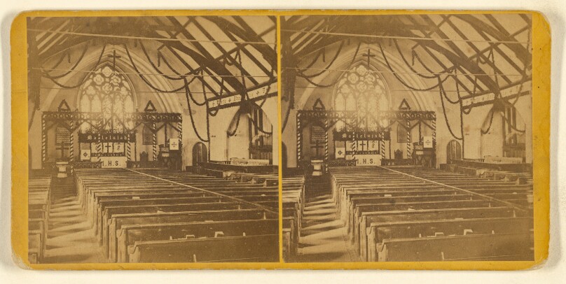 [Interior of a church, probably at Providence, Rhode Island]