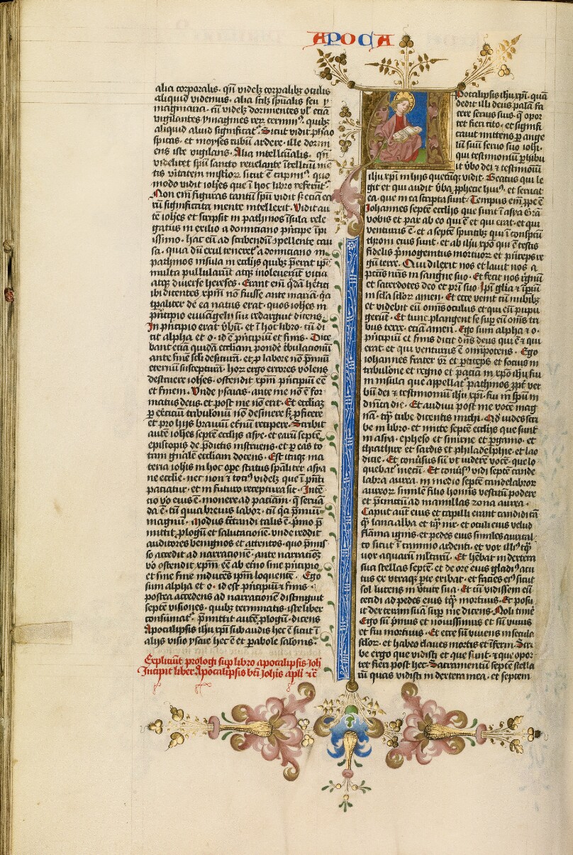 Initial A: Saint John the Evangelist