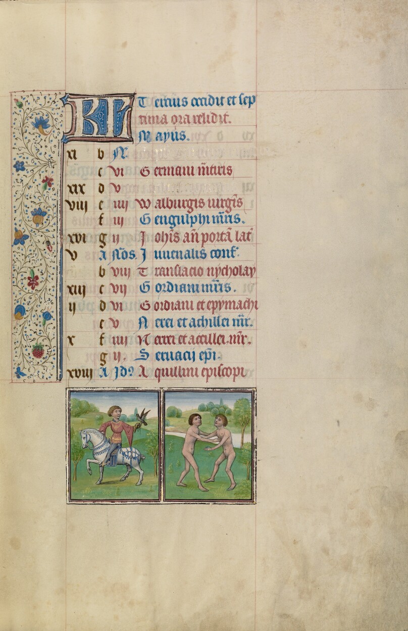 May Calendar Page; Hawking; Gemini