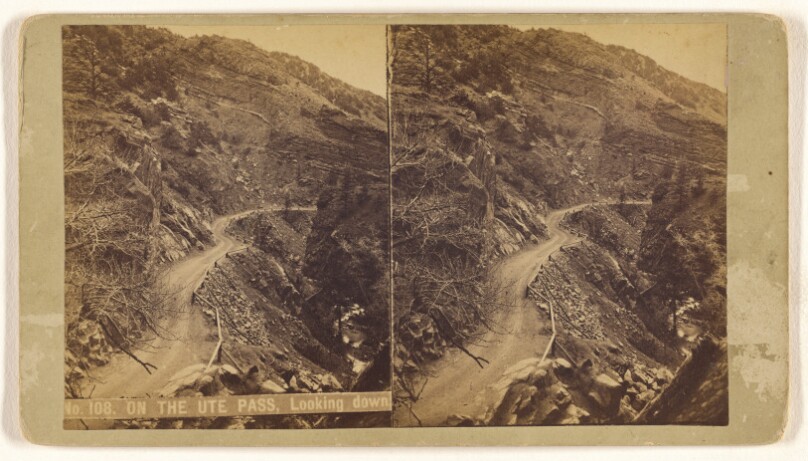 On the Ute Pass, Looking down