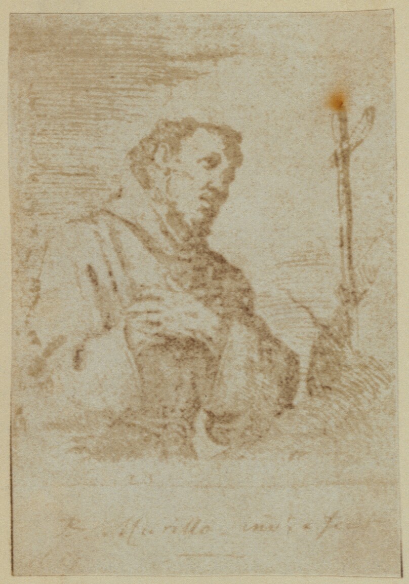St. Francis. From a supposedly unique etching by Murillo.