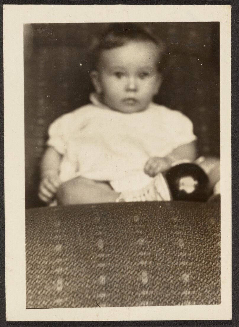 [Baby on Deep Chair]