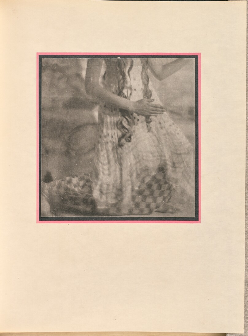 [Female dancer as a nymph, standing with bent knees]