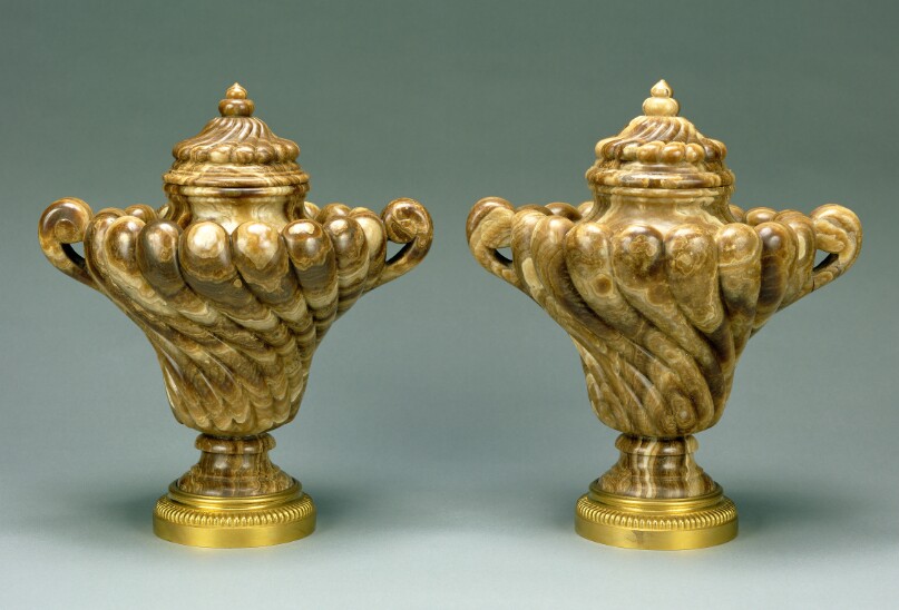Pair of Lidded Vases