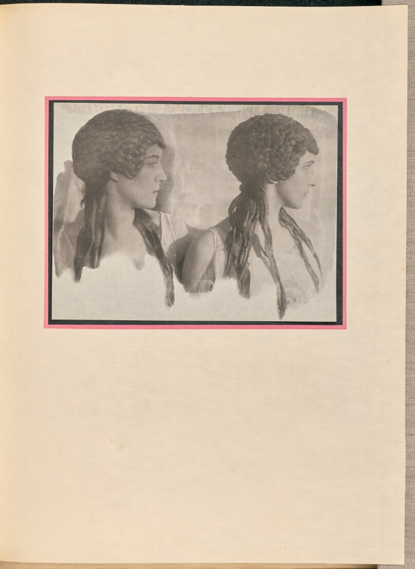 [Two female dancers as nymphs, side by side]