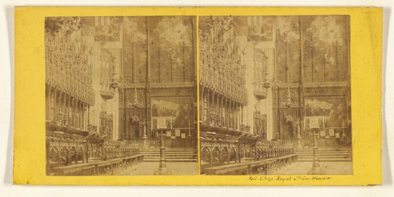The Interior of the Chapel Royal of St. George, Windsor. The North Side of the Choir.