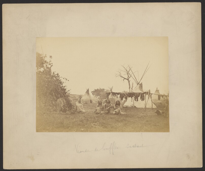 Drying Buffalo Meat [Arapaho Village]