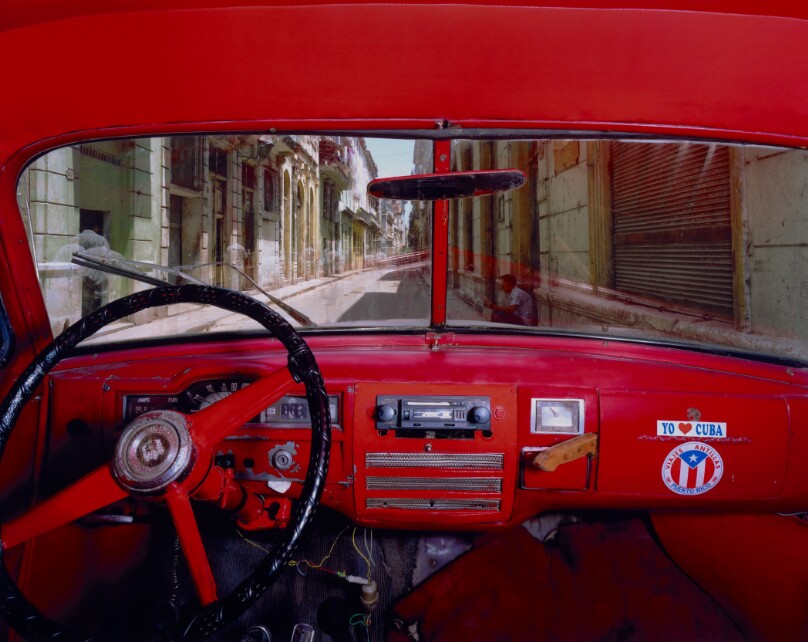 Sol and Cuba, Old Havana, Looking North from Alberto Roja's 1951 Plymouth, Havana