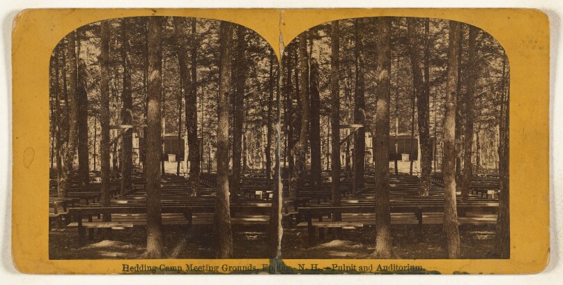 Hedding Camp Meeting Grounds, Epping, N.H., Pulpit and Auditorium.