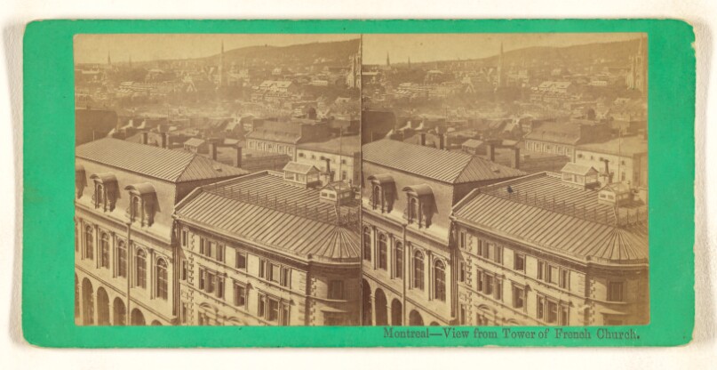 Montreal - View from Tower of French Church.
