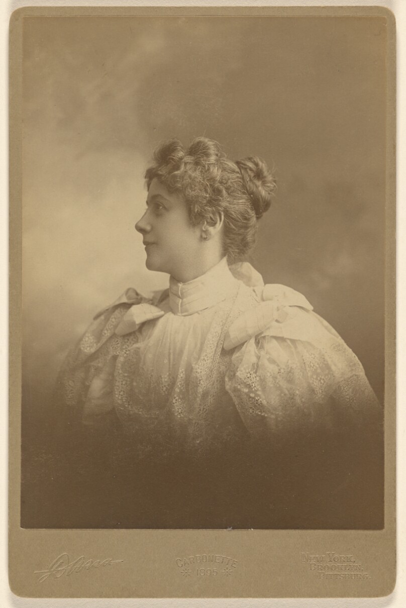[Portrait of a woman in profile]