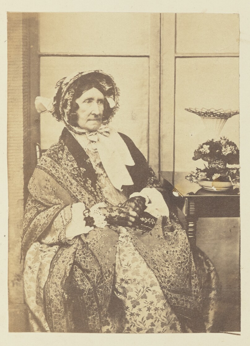 [Portrait of seated woman]