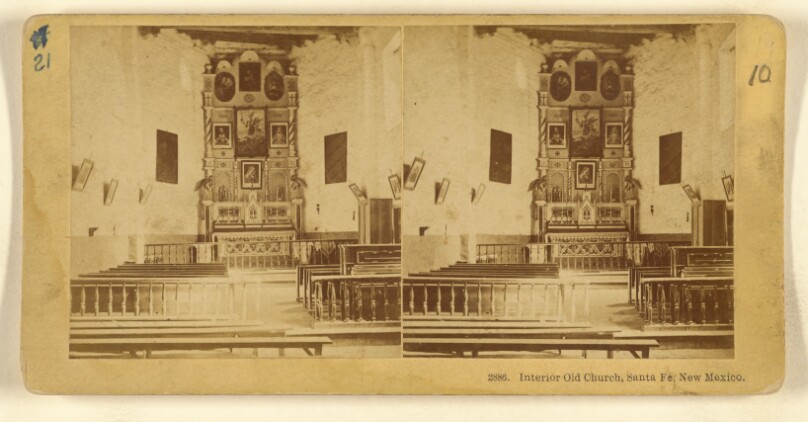 Interior Old Church, Sante Fe, New Mexico.