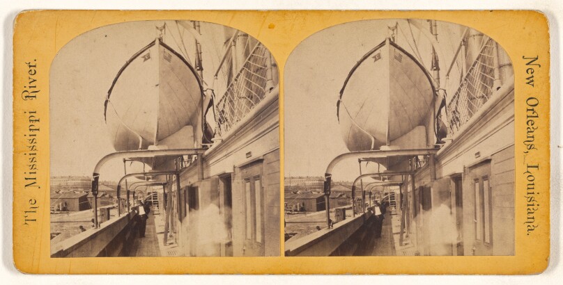 On board Steamer Hudson, of New York. [The Mississippi River. New Orleans, Louisiana.]