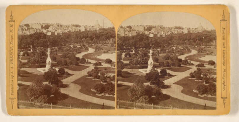 Panoramic View of Public Garden, Boston, Mass.